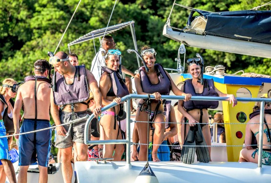 Catamaran touring in St. Lucia